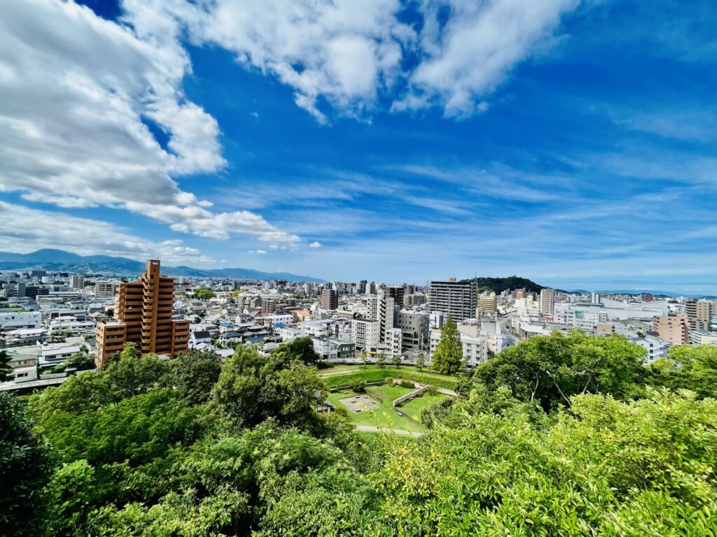 道後公園展望台からの風景